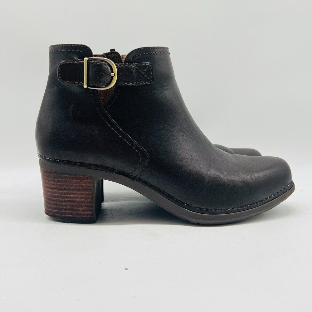 Dansko Boots Womens 40 US 9 10 Brown Leather Ankle Booties Comfort Shoes